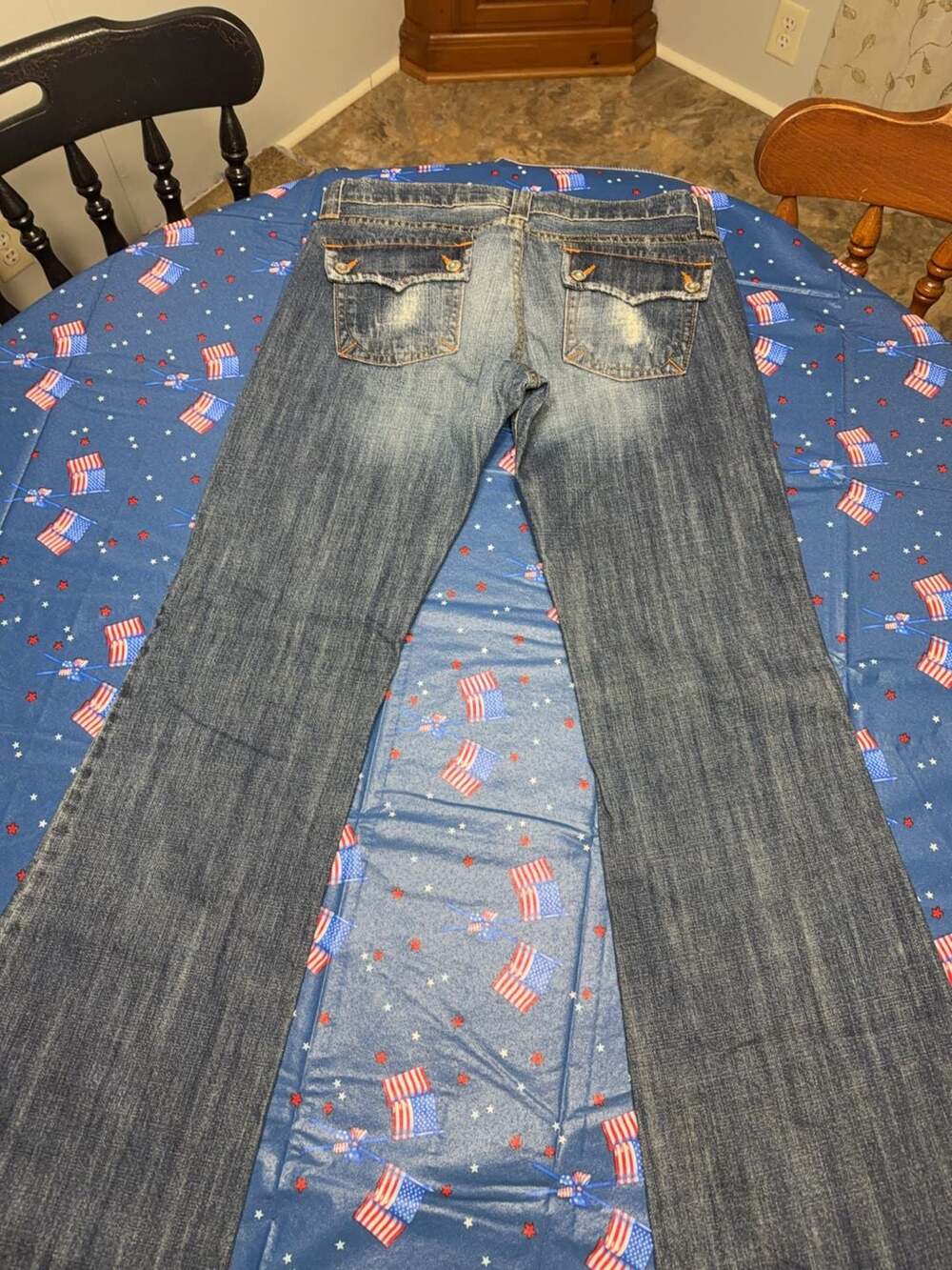 Smarque Distressed Bootcut Jeans - Picture 9 of 9